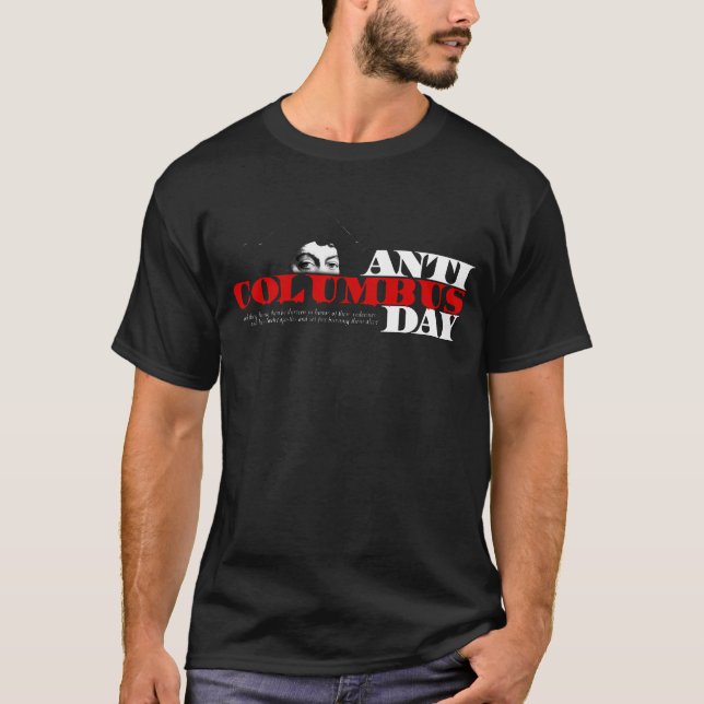 Anti T-shirt de jour de Columbus (Devant)