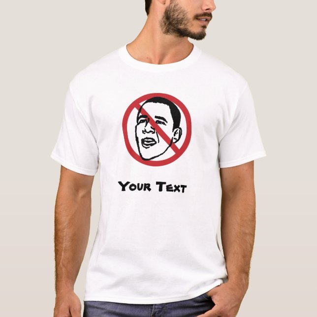 Anti T-shirt fait sur commande d'Obama (Devant)