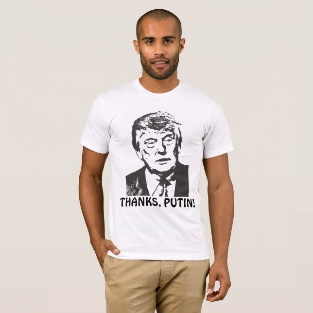 Anti T-shirts drôle de Donald Trump, MERCI, (Devant entier)