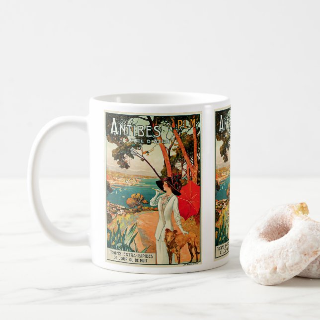 Antibes ~ Cote D'Azur Coffee Mug (Avec donut)