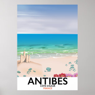 Antibes France Beach poster