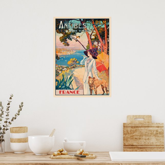 Antibes, France travel poster (Cuisine)