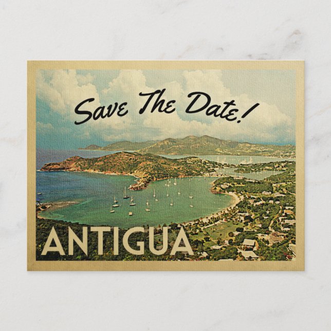Antigua Enregistrer La Date Cartes Postales Vintag (Devant)