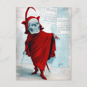 Antikamnia Calendrier Skeleton Devil Carte postale