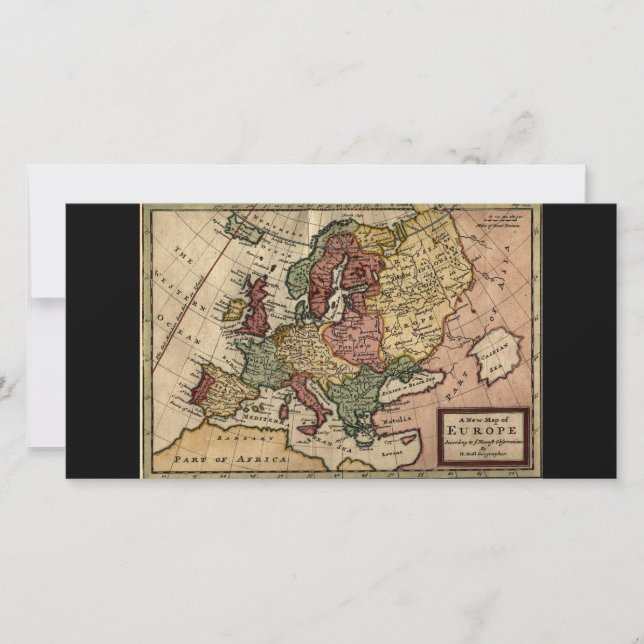 Antiquarian 1721 Map of Europe by Herman Moll (Devant)