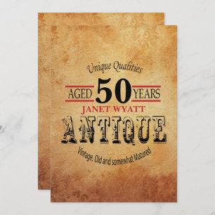 Antique 50e anniversaire Invitation