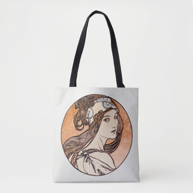 Antique Alphonse Mucha peinture, sac fourre-tout (Devant)