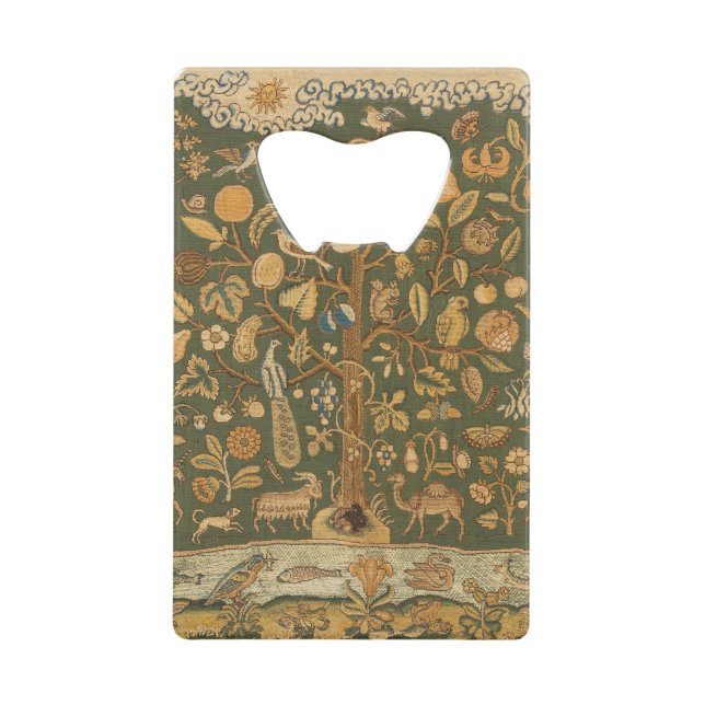 Antique anglais broderie Tree of Life & licorne (Devant)