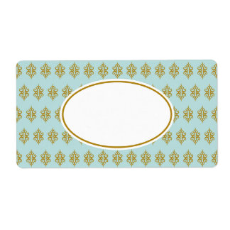 Antique Aqua Lace Étiquettes