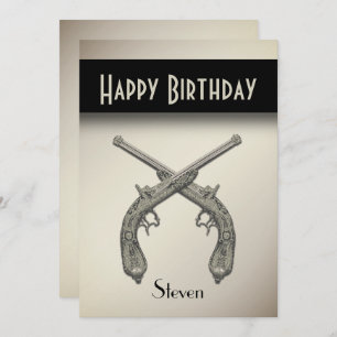 Antique Armes Anniversaire Fête Invitation