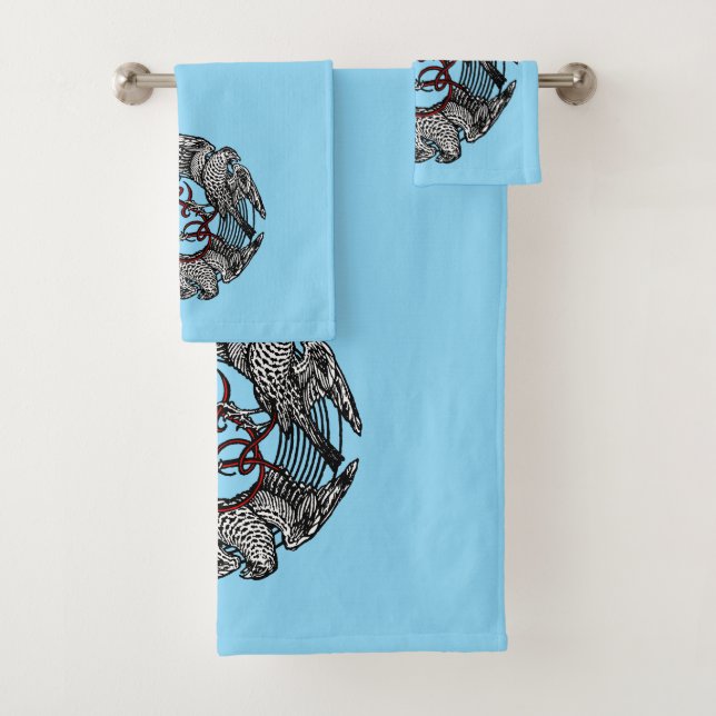 Antique Bookplate Trois Hawks William de Morgan (En situation)