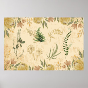 Antique Botanic and Floral Poster