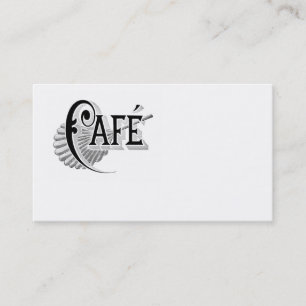 Antique Café-Café Carte de visite du logo