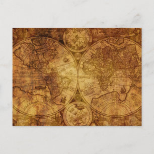 Antique carte du monde historique