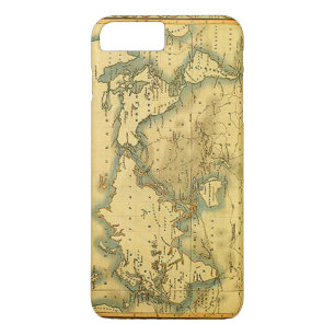 Antique carte du monde iPhone 7 Plus Coque