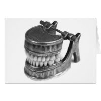 Antique Dental Modèle Oddity Horror Note Card