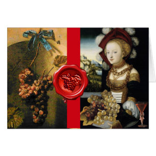 ANTIQUE GRAPE VINEYARD WINE TASTING RED WAX SEAL