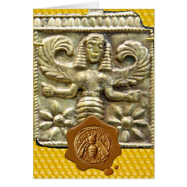 ANTIQUE GRECQUE HONEY BEE GODDESS Sceau Brown de c (Devant)