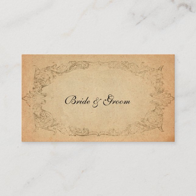 Antique Parchemin Ovale Cartes de Place (Devant)