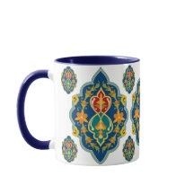 Antique Persian Pattern Look Seven-Tone Coffee Mug