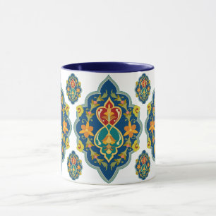 Antique Persian Pattern Look Seven-Tone Coffee Mug