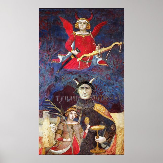 ANTIQUE RENAISSANCE TAROTS 15 / LE DIABLE POSTER (Devant)