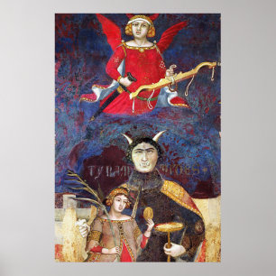 ANTIQUE RENAISSANCE TAROTS 15 / LE DIABLE POSTER