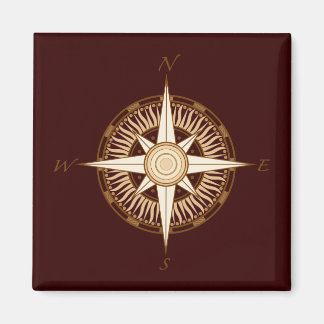 Antique Rose Compass Magnet