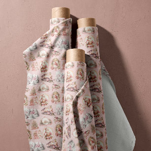 Antique rose victorien Vintage tissu de Noël