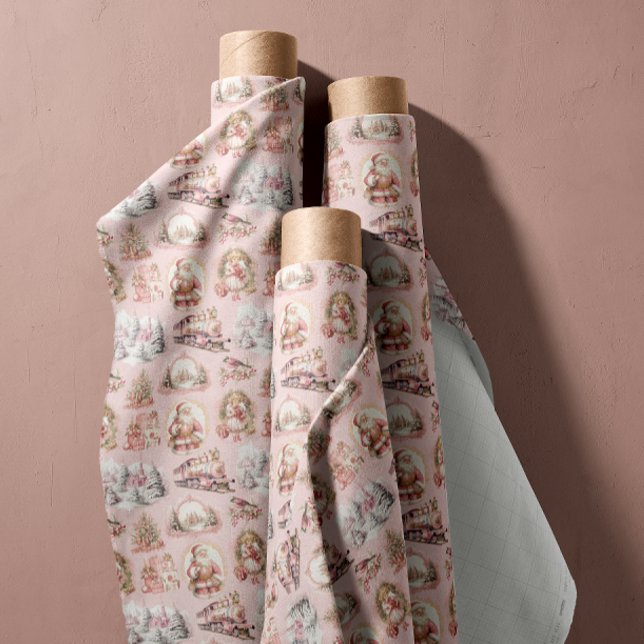 Antique rose victorien Vintage tissu de Noël (Créateur téléchargé)