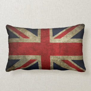 Antique Royaume-Uni British Union Jack Coussin Dra