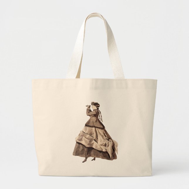 Antique Steampunk dame sur le Sac fourre-tout (Devant)