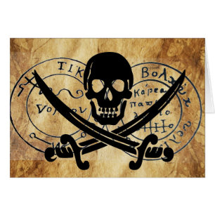ANTIQUE TALISMAN / PIRATES CARTE DU TRÉSOR