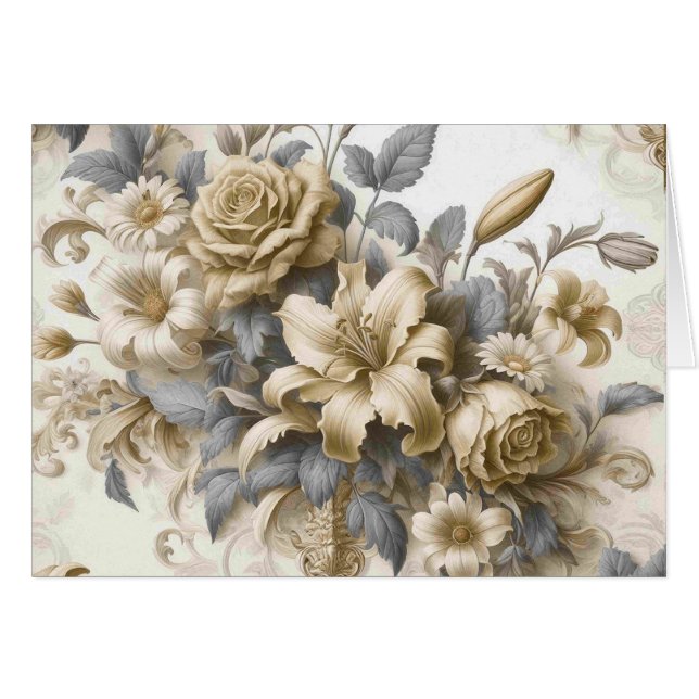Antique Tinge Golden Floral Perfection (Devant horizontal)