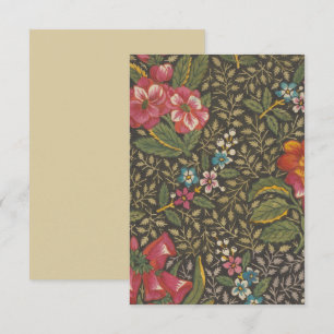 Antique Toile de Jouy 1800 Branches florales