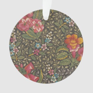 Antique Toile de Jouy motif floral français