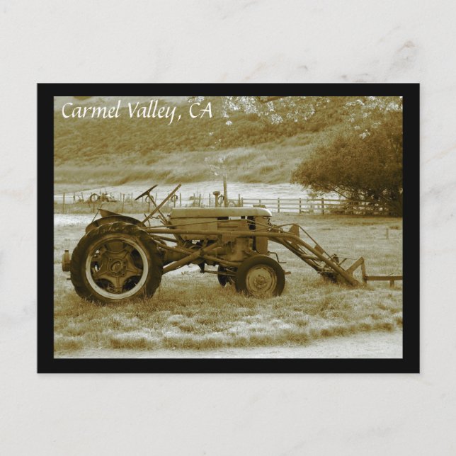 Antique Tracteur Carmel Valley, CA Carte postale (Devant)