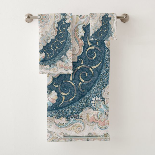 Antique Turkish Persian Carpet Rug (En situation)