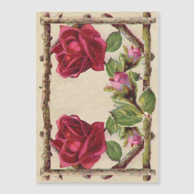 Antique victorienne vintage ancienne rose rustique (Devant)