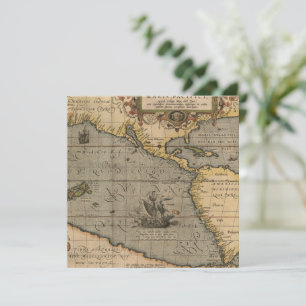 Antique vieille carte inspirée (14) étiquette de b