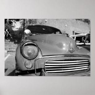 ANTIQUE VINTAGE B&W CLASSIQUE POSTER DE VOITURE