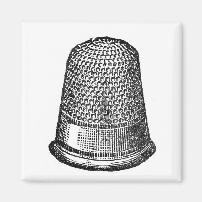 Antique Vintage Thimble 1880's Fridge Magnet (Devant)