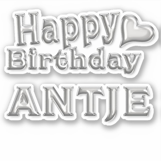 Antje Happy Birthday Autocollants (Devant)
