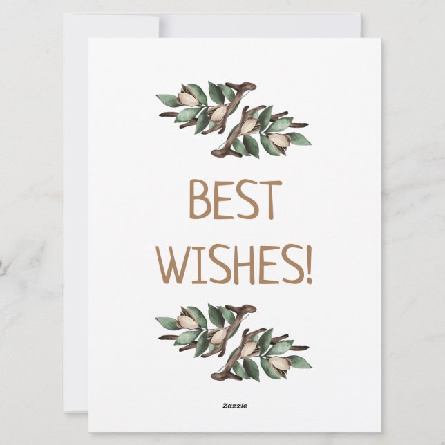 Antler avec carte postale à branche verte (Dos)