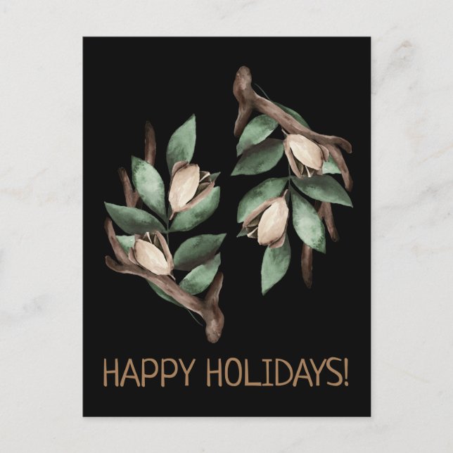 Antler avec carte postale à branche verte (Devant)