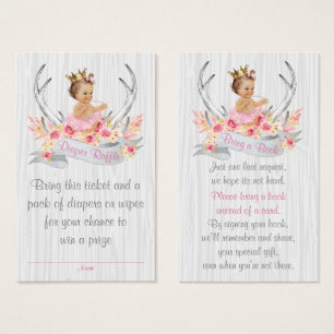 Antler Diaper Raffle Billet et apporter une carte 