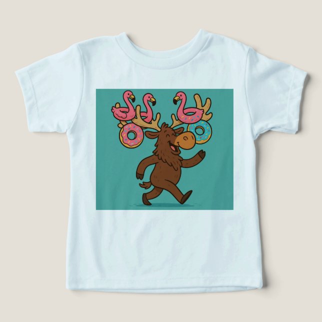 Antler Float Parade – Beach Pride Tee for Kids (Design Recto)