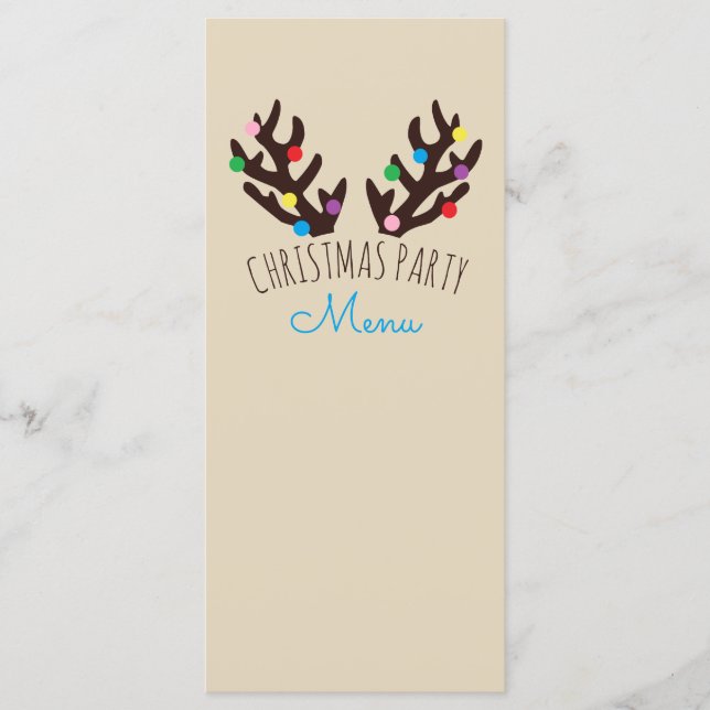 Antlers de rennes de fête, Menu de fête de Noël (Devant)