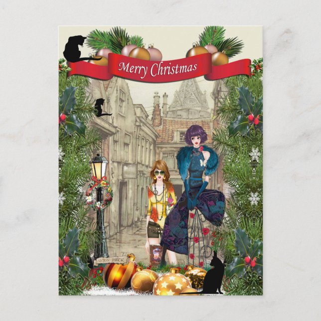 Anton Pieck dans la vieille carte postale d'Amster (Devant)