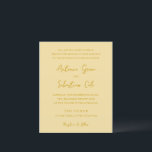 Antonia Beurre Jaune Élégant Mariage Invitation<br><div class="desc">Invitations de mariage élégantes avec un design simple avec des polices de script et de serif.</div>